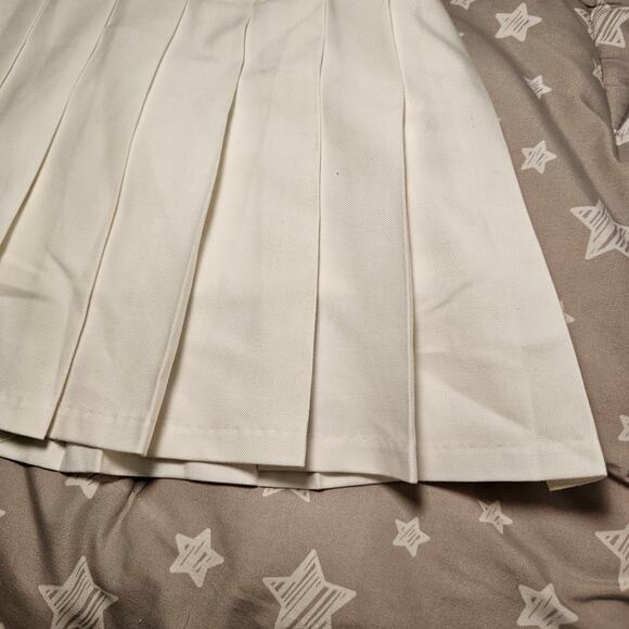 White Tennis Pleated Skirt Skort Preppy High Waist A Line Size 2 Women - Picture 4 of 15